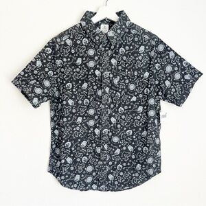 NEW Disney Woven Encanto Shirt Top Gray Bruno Rat Button Up AOP Pocket Adult S.